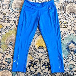 EUC Blue Asics Crop Length Athletic Legging
